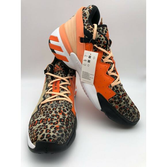 Adidas D.O.N. Issue 2 Leopard Beige Donovan Mitchell Bounce FY0895 Men’s Size 15 - Picture 4 of 12